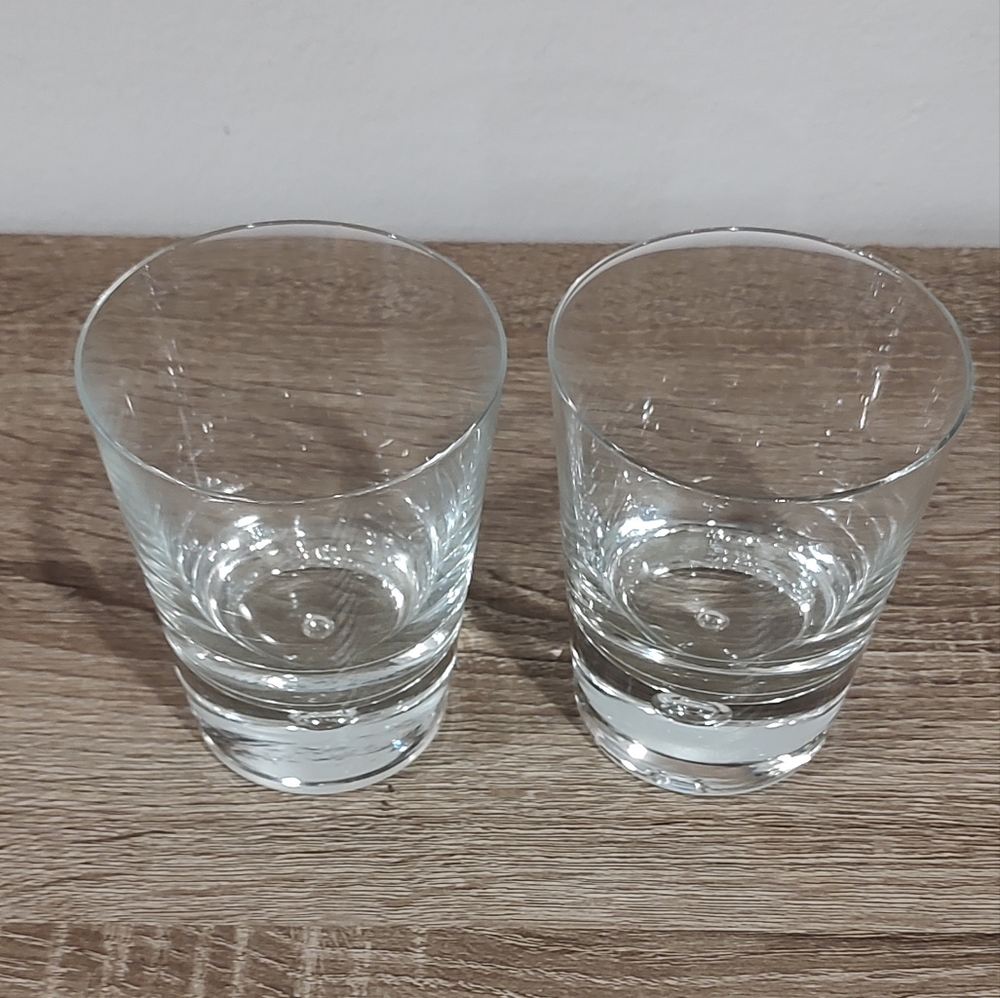 Crate&Barrel Transparent Glass Tumblers, Whiskey Glass, set of 2